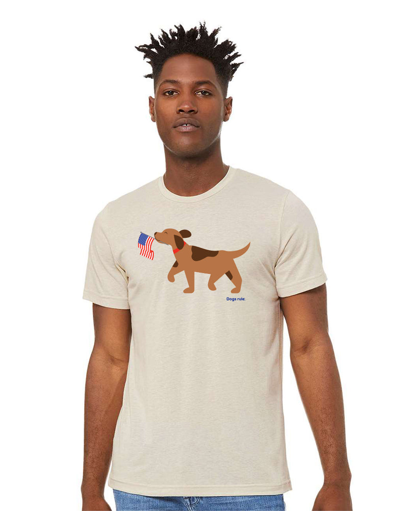 Red, White and Woof Tee