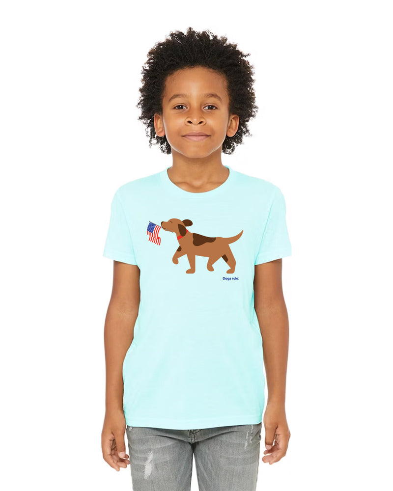 Youth Red, White and Woof Tee